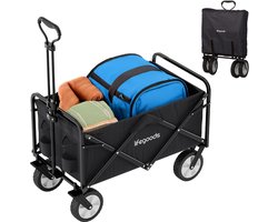 Product: LifeGoods Bolderkar - Opvouwbaar - Draaibare wielen - 94L - 2 Standen - 70KG Draagkracht - Zwart, van het merk 