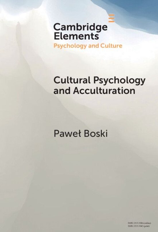 Elements in Psychology and Culture - Cultural Psychology and ... - cover