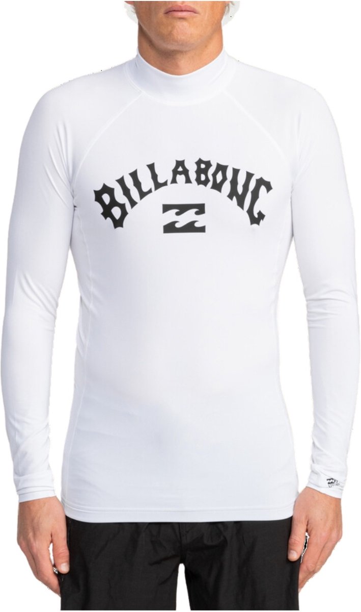 Billabong Heren Logo Surf Lange Mouw Lycra Vest - Whit