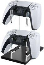 Universele Dual Controller Houder Acryl Transparant - Geschikt voor PlayStation, Xbox en Nintendo Switch - Zwarte Ondersteun - Gaming Accessoire Desk Organizer