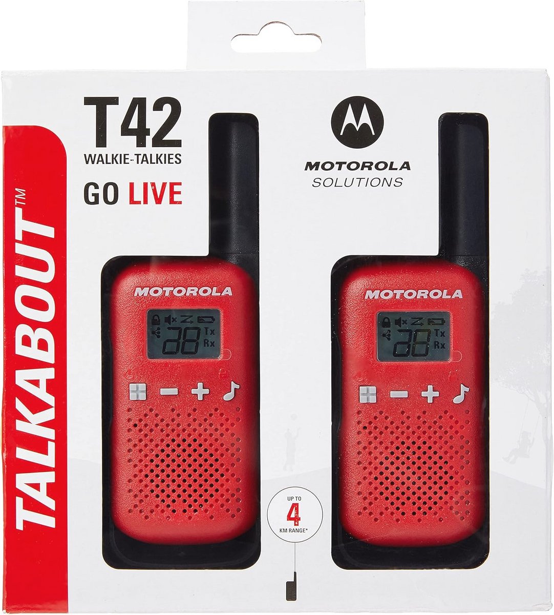 Draadloze Portofoon Set van 2 - Rood - PMR446 met LCD-display en 16 Kanalen