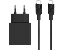 Super Snellader - 1 Meter - USB-C naar USB-C - Geschikt voor Samsung Fast Charger - 25W Oplader met Kabel