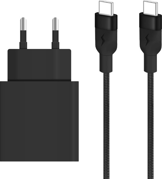 Super Snellader 25W USB-C naar USB-C kabel 1m, snel opladen iPhone, iPad, Samsung Galaxy, Power Delivery