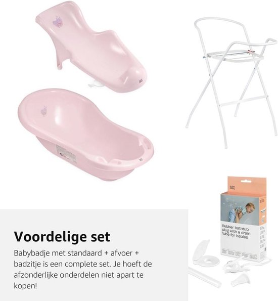 Babybad Set met Inklapbare Standaard en Badzitje - Veilig en Ergonomisch voor Baby's — afbeelding 3