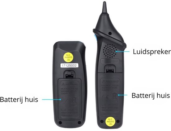 Localisateur de câble - Testeur de câble - Détecteur de câble - Avec éclairage LED - Avec verrouillage Générateur de tonalité - Tracer de câble