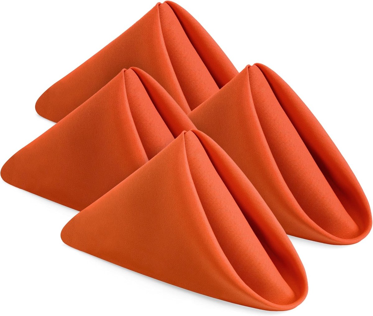 Stoffen servetten - 24 stuks, herbruikbare stoffen servetten, zacht en comfortabel - Ideaal voor evenementen en regelmatig thuisgebruik, polyester (oranje, 43 x 43 cm)
