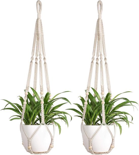 Macrame Plant Hangers Indoor Hanging Plant Basket Flower Pot Holder ...