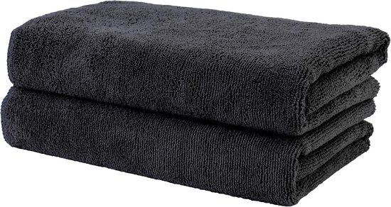 Sibel Microvezel Handdoek Zwart