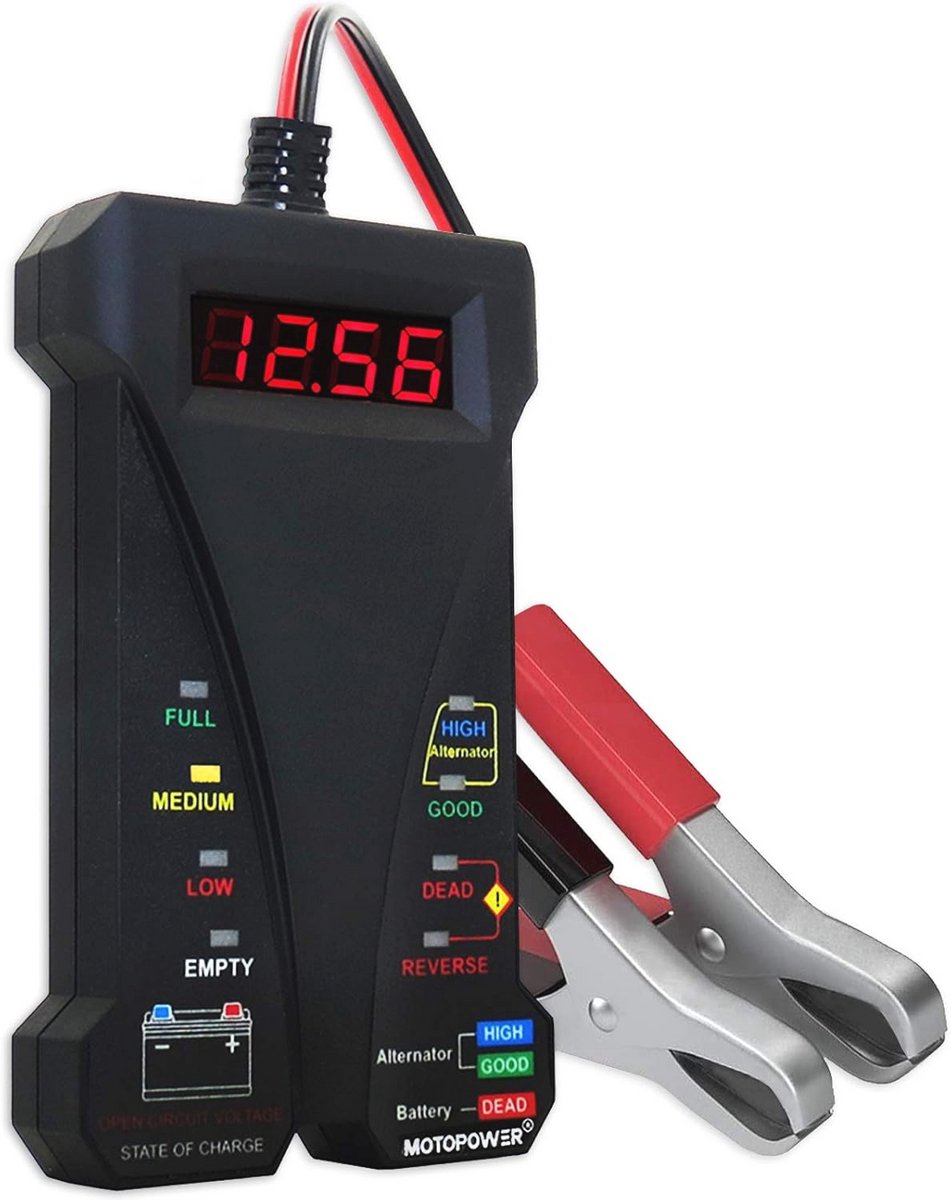 Digitale Accutester voor Voertuigen met LCD- en LED-display