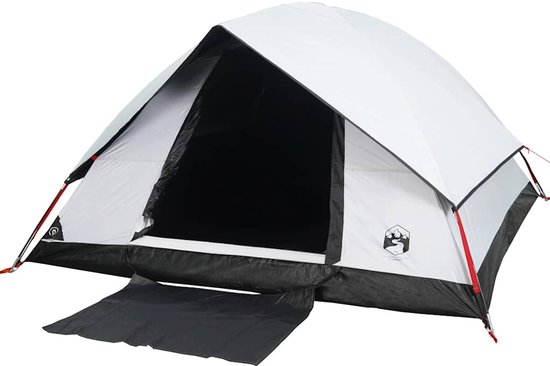 vidaXL Koepeltent - 4-persoons - Waterdicht - Wit Kampeertent - Tent Kopen - Vier Persoons Tent - Waterdichte Tent - Koepeltent van Vidaxl — afbeelding 3