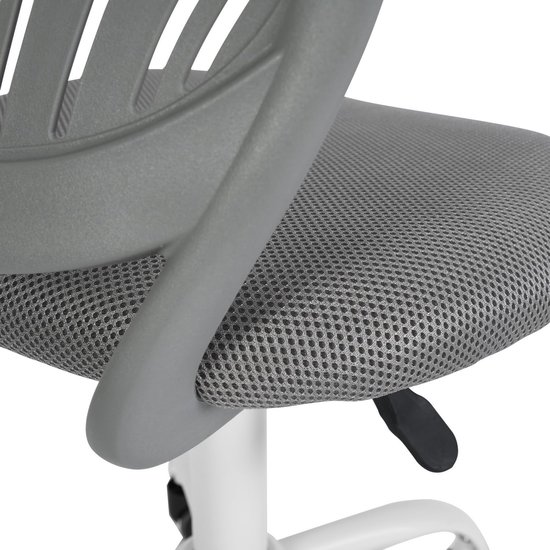 Verstelbare Bureaustoel, Ergonomische Draaistoel Voor Kantoor En Thuiskantoor Pu Leren Bekleding Witte Kleur Comfortabel En Praktisch