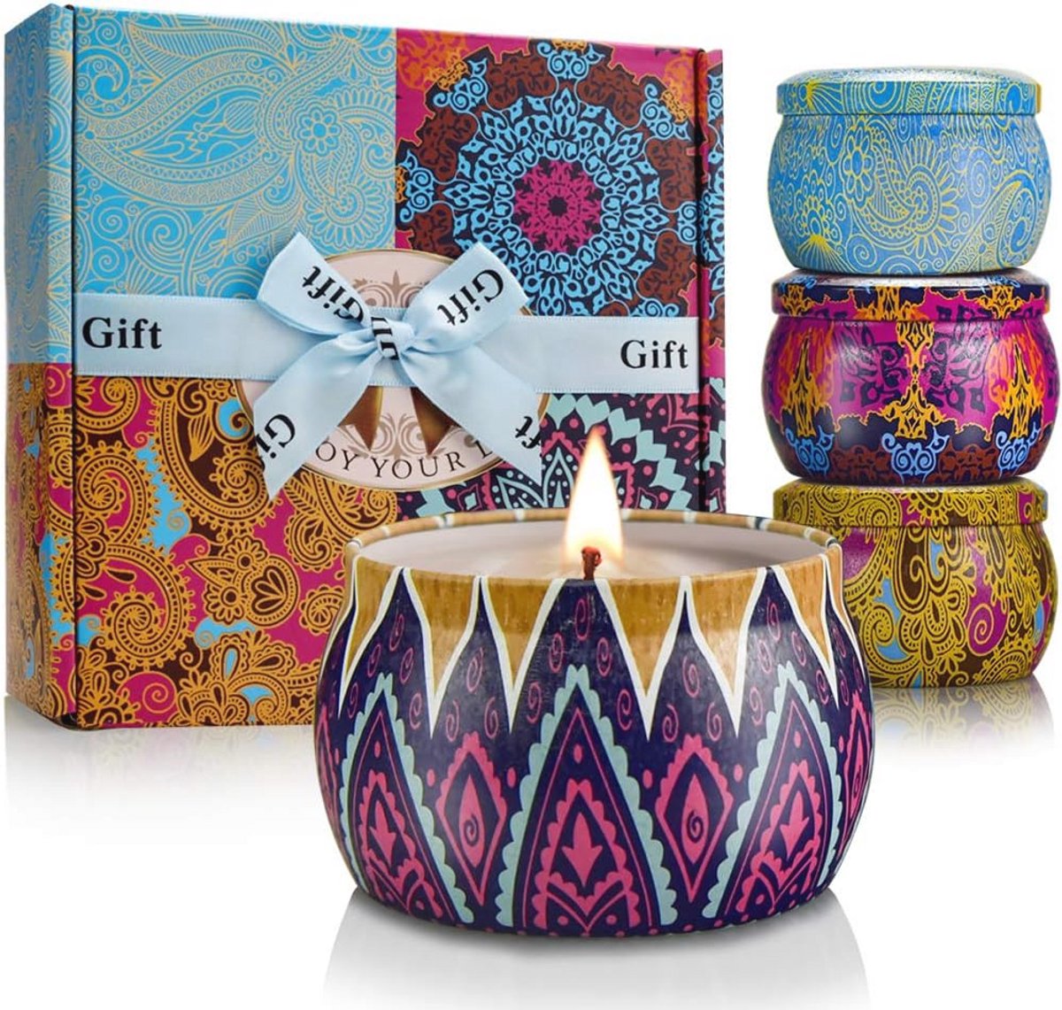 Aromatische Geurkaarsen Set - 4 geuren voor een romantische sfeer