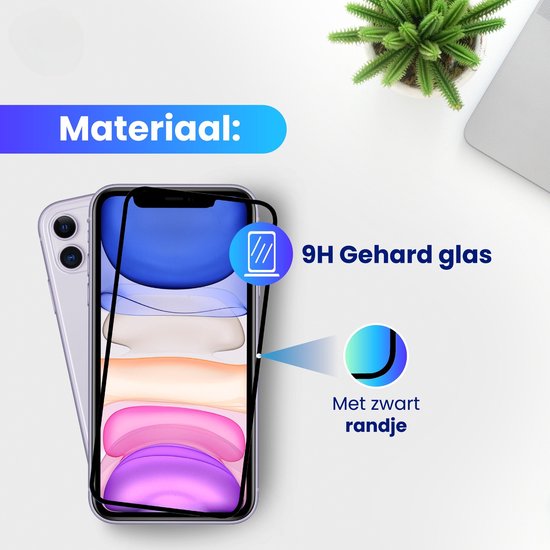 Prisma NL - iPhone 11 Pro - iPhone XS - iPhone X - Protecteur d'écran - Tempered Glass - Premium - Verre de protection - Protecteur d'écran avec bord noir - Verre Buffalo