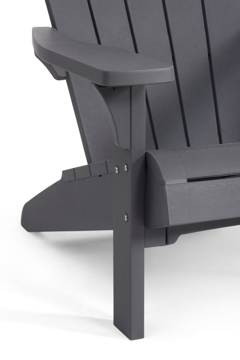 Keter Troy Adirondack Tuinstoel - 2 stuks - Grijs thumbnail 3
