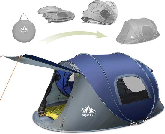 Pop Up Tent voor 2 Personen - Waterdichte en Eenvoudige Kampeertent voor Picknick en Festivals