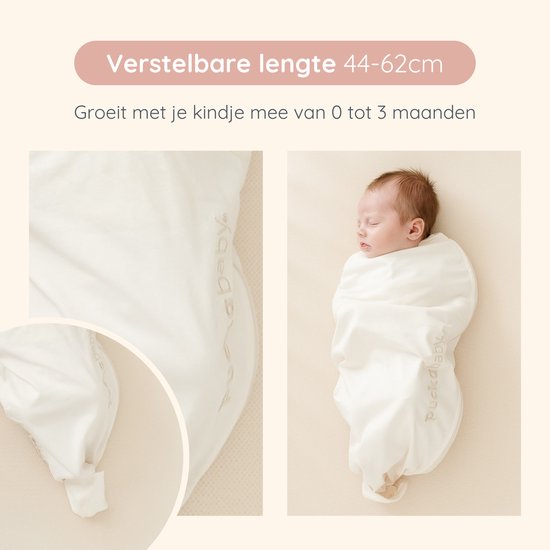Puckababy Original Piep Inbakerslaapzak (0-3M) - Pure van Puckababy — afbeelding 5