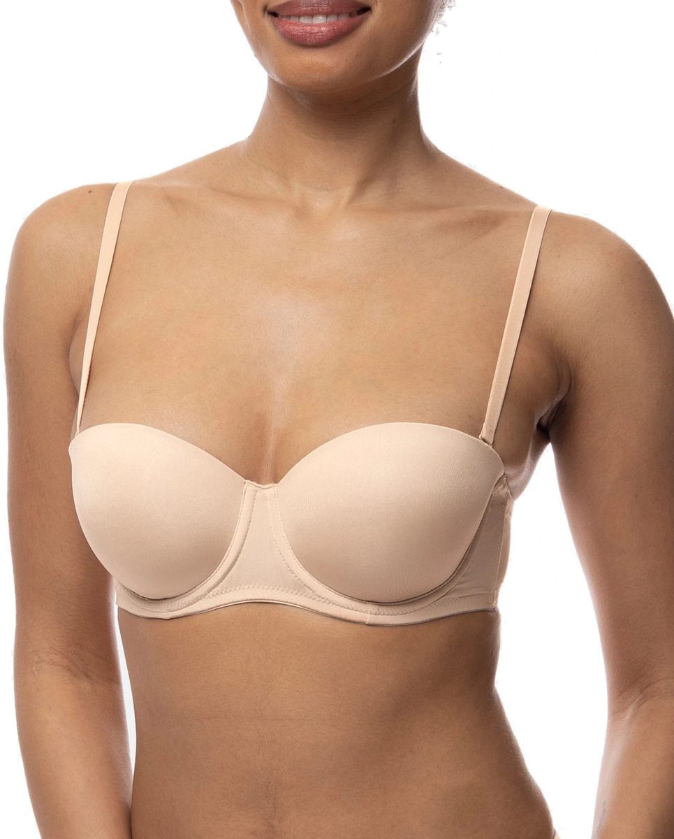 Dorina Balconette BH - Strapless - Michelle - Bh met verwijderbare bandjes - Wit - Zwart - Beige - 85C