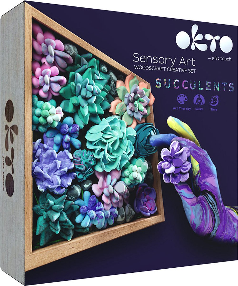 OKTO Sensory Art Wood&Craft - Luchtdrogende klei - 21x21cm - 14+