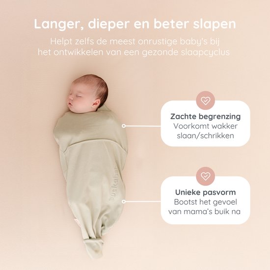 Puckababy Original Piep Inbakerslaapzak (0-3M) - Olive — afbeelding 3