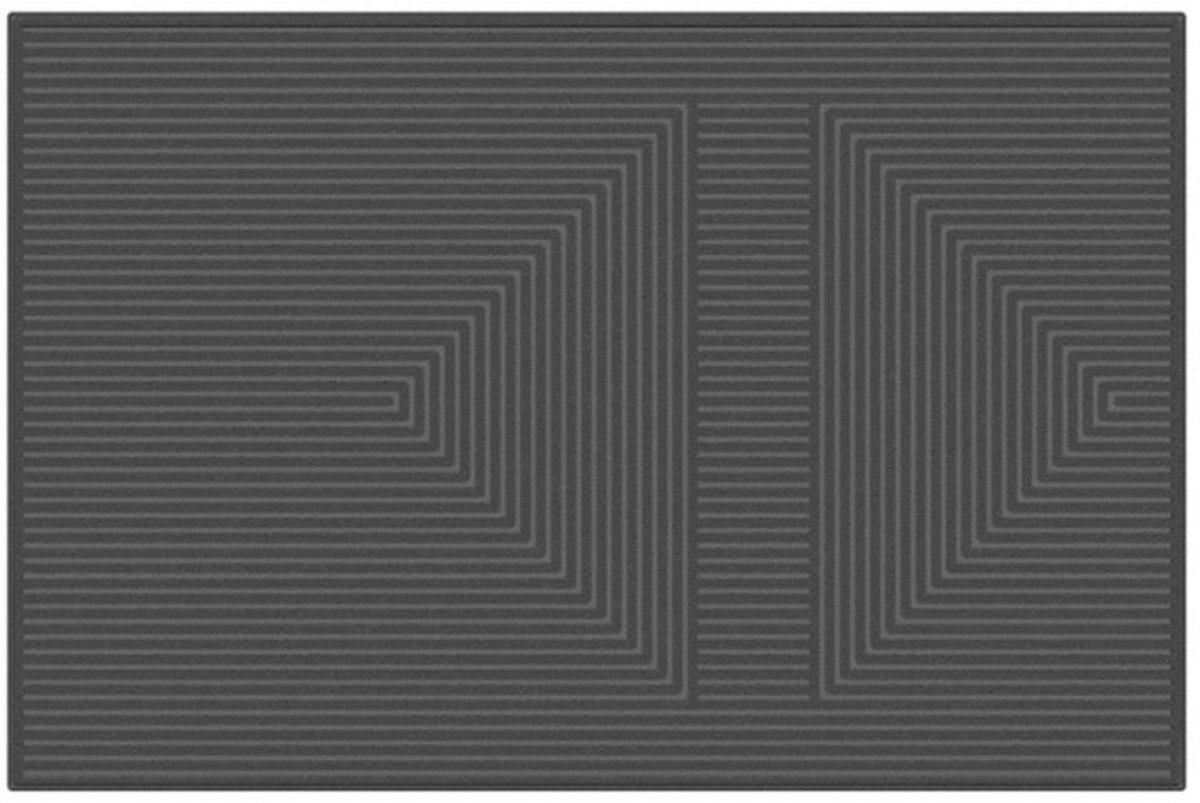 MD Entree - Deurmat - Ribmat - Curves - Square - Anthra - 50 x 80 cm - 100% PET