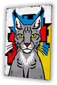 Lynx, Pop Art, Grijs, Geel, Blauw, Rood, Zwart