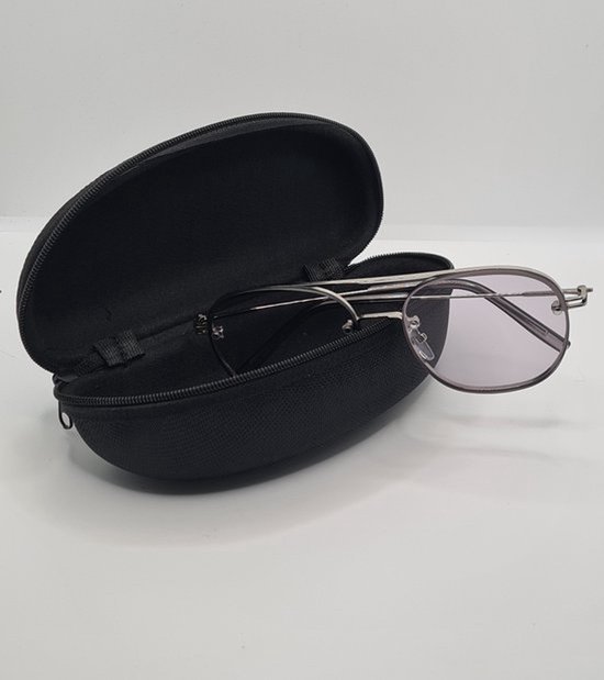 2 brillenkokers + 2 doekjes / grote brillendoos of zonnebril / zwart / cadeau / boîte de rangement / Zonnebril Koker / Aland optiek / brillenetui met rits / doos / zonnebrillen accessoires / brillenkoker dames en heren / brillekoker