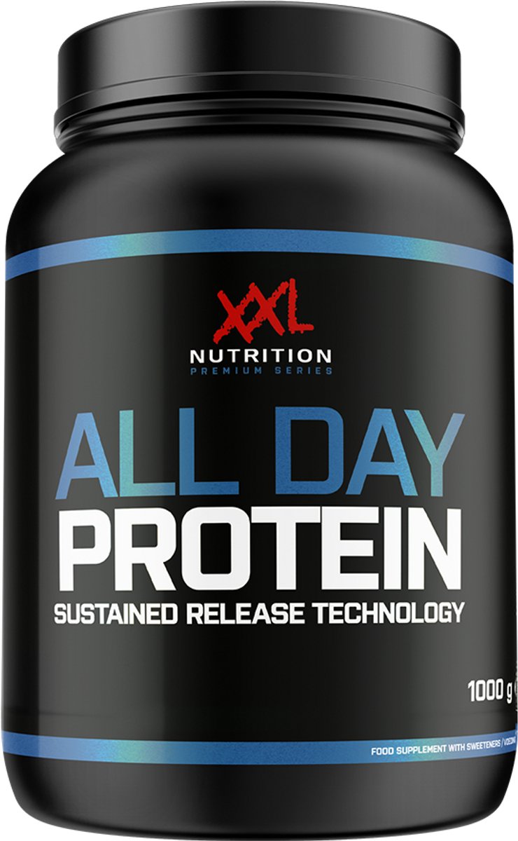 Goedkoopste XXL Nutrition - All Day Protein - 80 Eiwit - Eiwitpoeder, Proteine poeder, Eiwitshake, Proteine Shake, Whey Protein - Diverse Smaken - Banaan - 1000 Gram (25 shakes