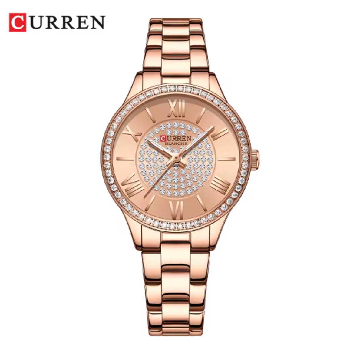 Curren Horloge - Vrouwen - Roségoudkleurig - Model 9084 - Elegant Dameshorloge - Perfect Cadeau