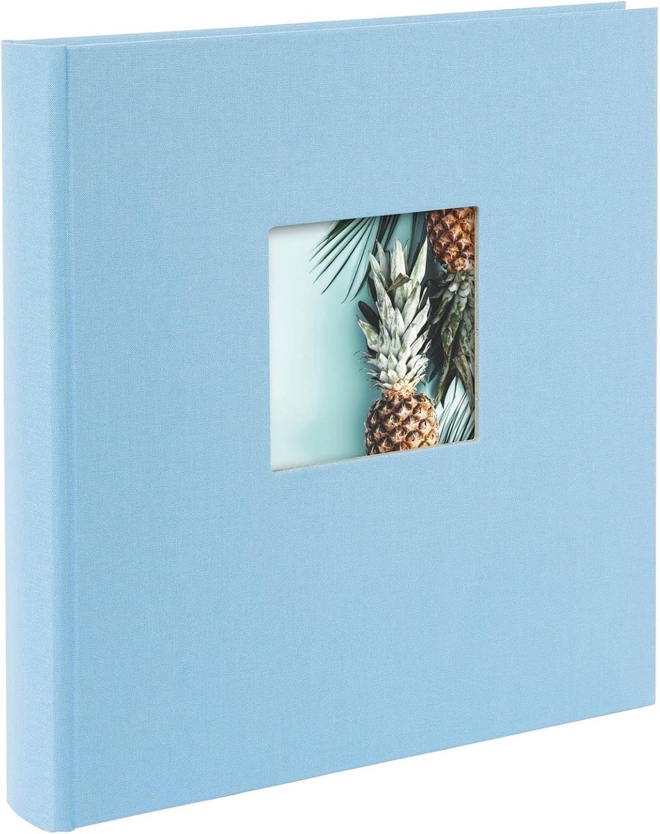 Ibenzoa® Fotobundel van Canvas, Hemelsblauw, 30 x 31 x 4 cm - Ruimte voor Uw Herinneringen