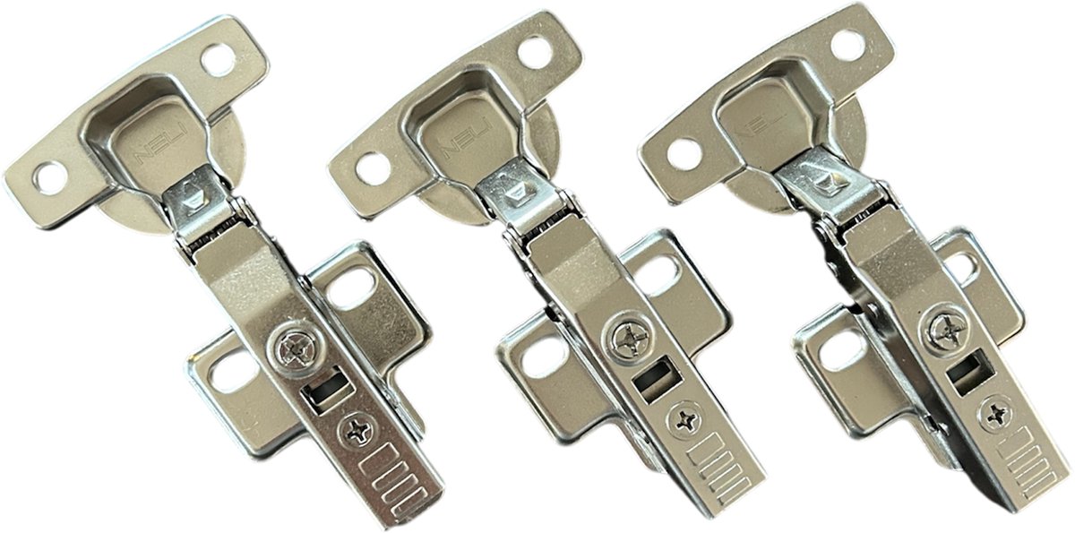NELI 3er-Set softclose scharnieren voor PAX (zoals KOMPLEMENT) met 3 scharnieren en 12 schroeven