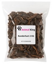 Animalking Runderhart voor Honden – 2 kg – 100% Gedroogd Runderhart – Natuurlijke Hondensnacks – Trainingssnacks – Monoproteïne Rund