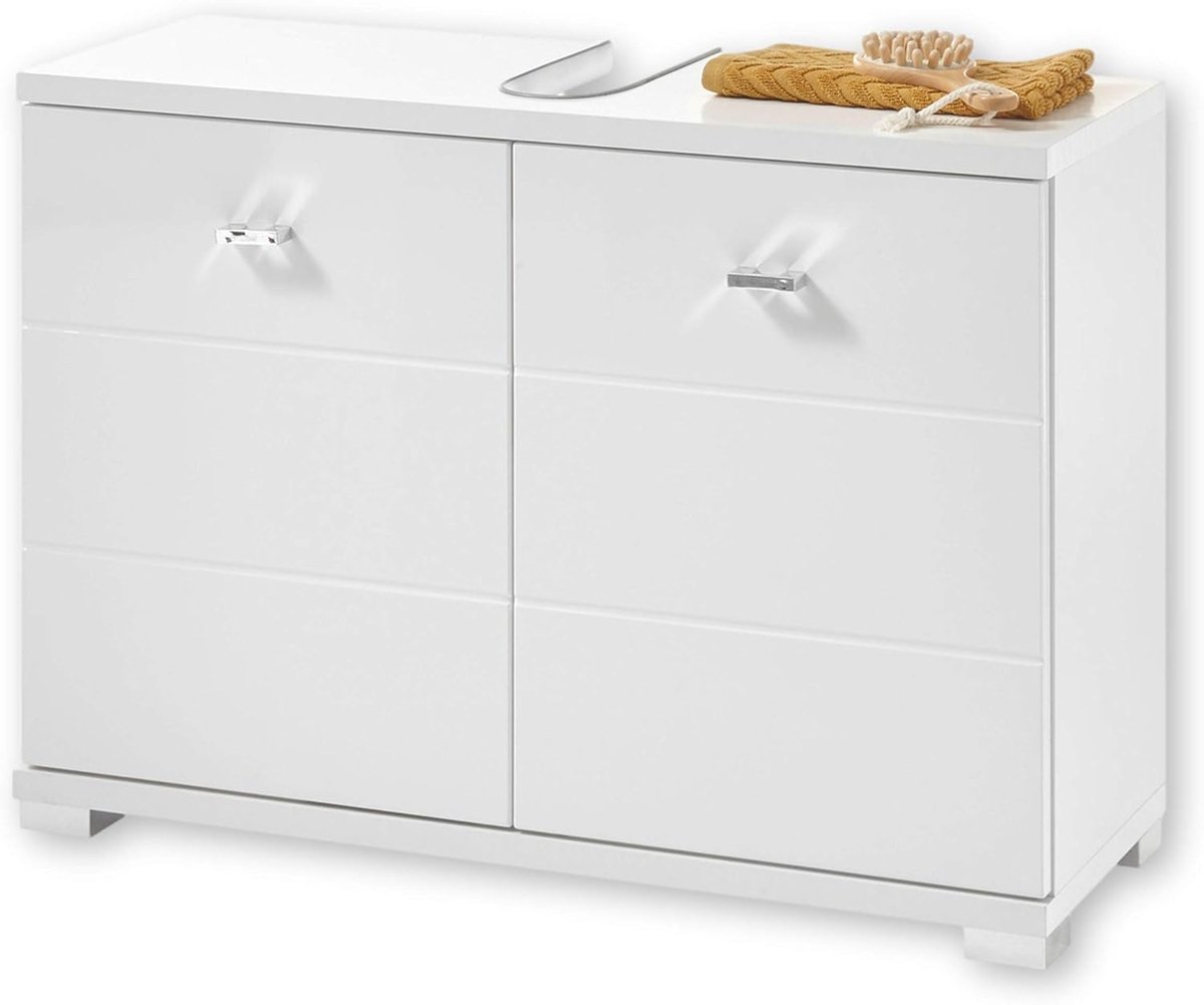 Ibenzoa® Ruime Witte Badkamermeubelset met Uitgebreide Opbergmogelijkheden en Strak Design