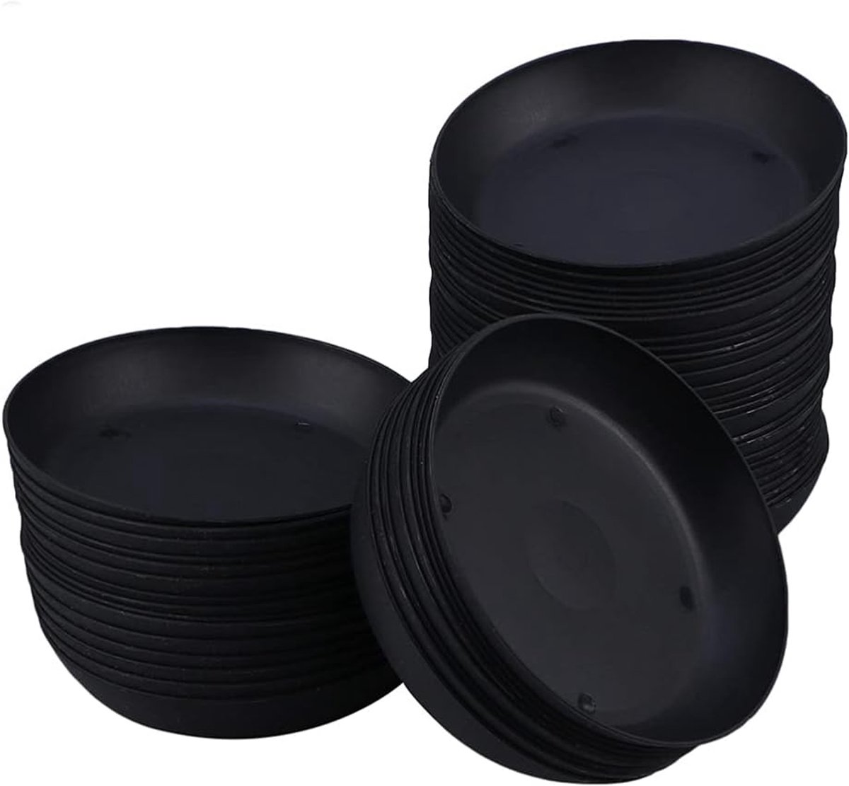 Ibenzoa® Set van 30 Ronde Plastic Plantenpotjes - Perfect voor Bloeiende Planten en Terrassen