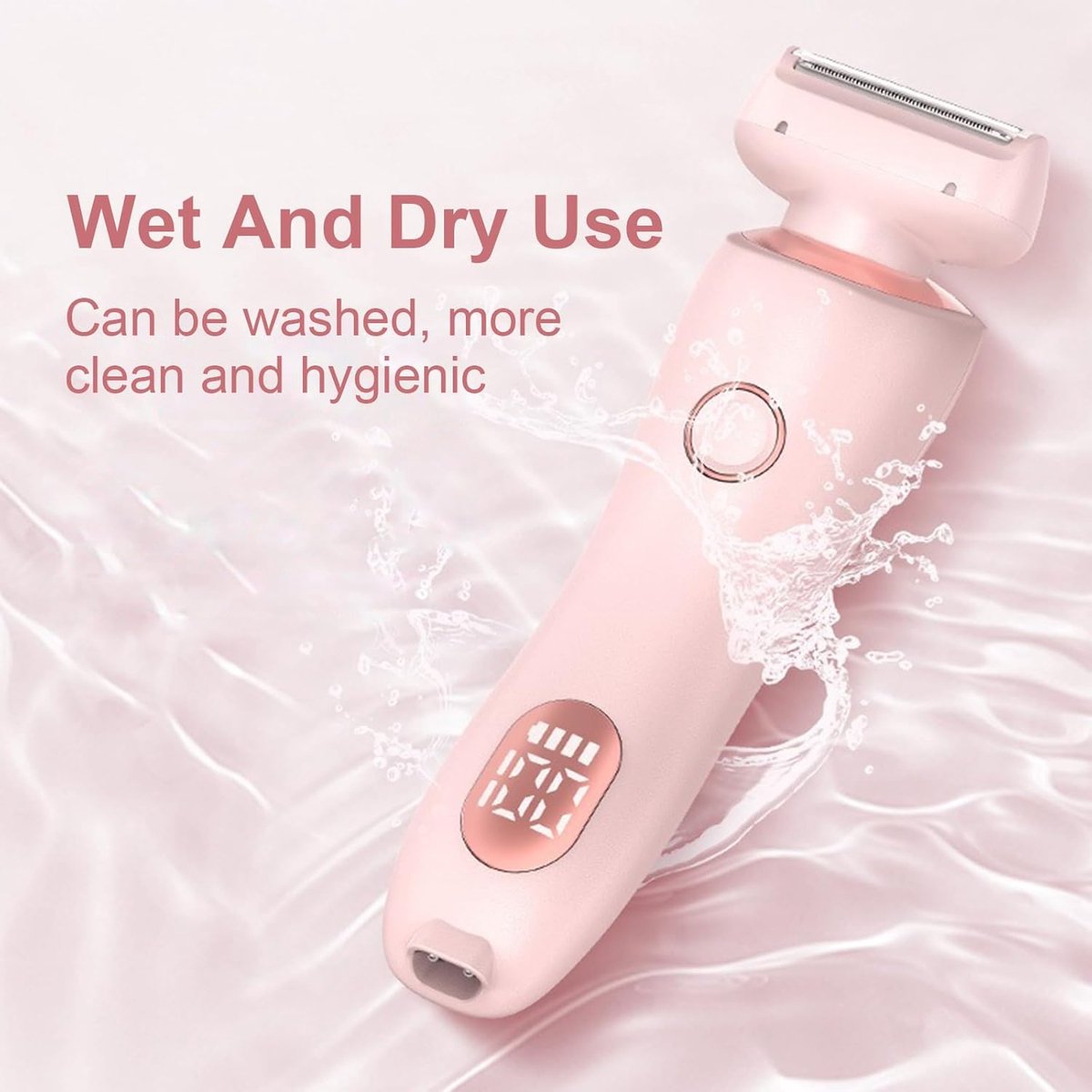 2 in 1 ladyshaves voor vrouwen - Epilateur Elektrische femme - Bikinitrimmer Dames - Scheerapparaat Vrouw - voor corps bikini tricot corps scheerapparaat - Roze thumbnail 2