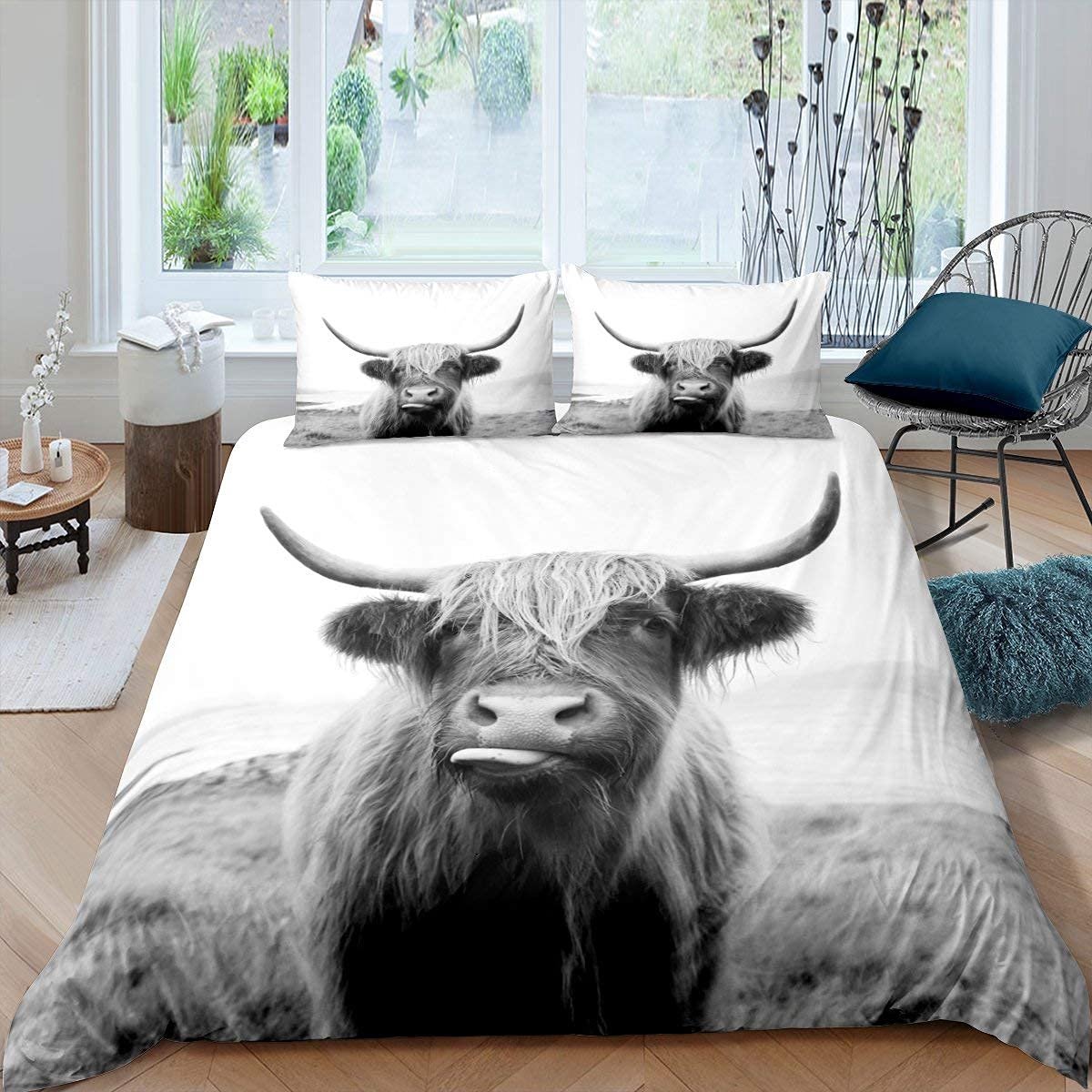 Unyqoos Grappig en Schattig Beddengoed met Koeienmotief voor Kinderen en Jongeren - 135 x 200 cm kleur 16
