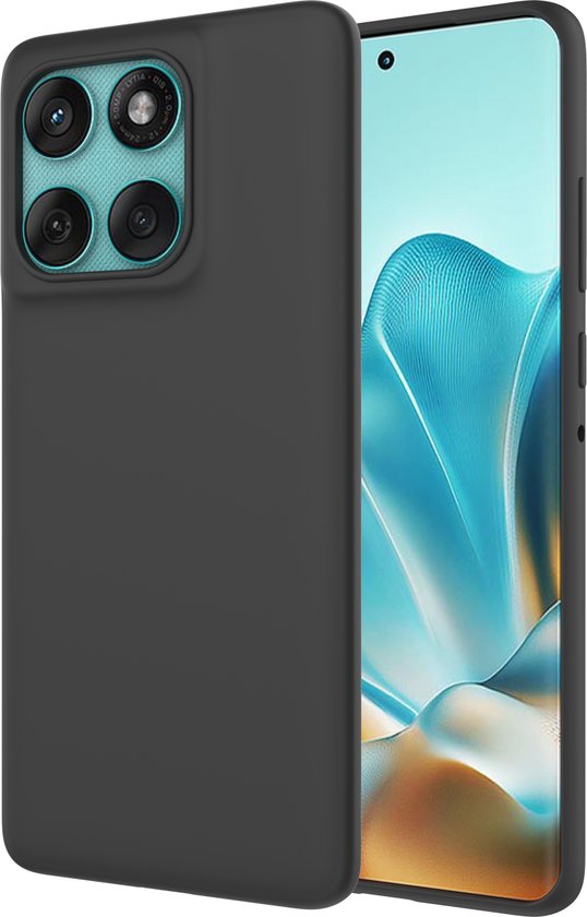 Étui Cazy avec cordon pour Motorola Edge 60 Fusion / Edge 60/60s - Étui flexible - Zwart