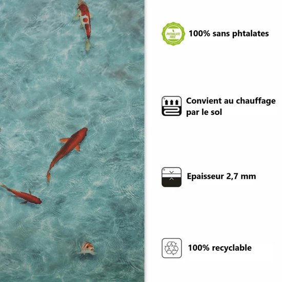 Karat Revêtements de sol - Sols en PVC 3D - Koi - 100 x 400 cm
