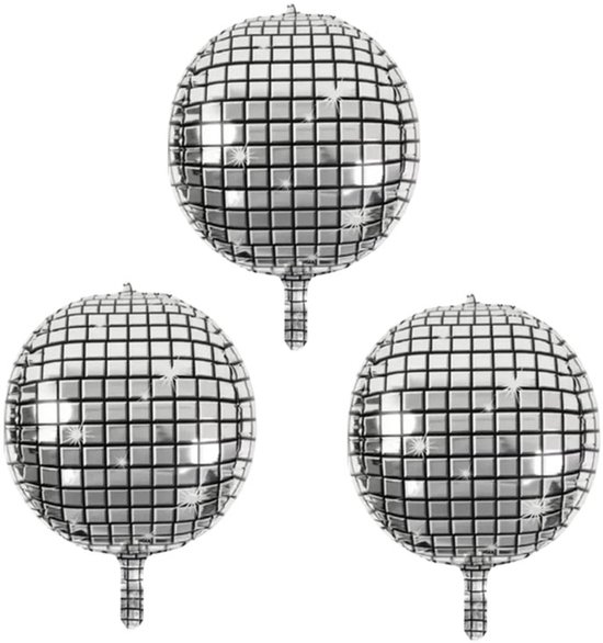 Set van 3 mega opblaasbare discoballen - Feest - Versiering - Ballon - 80CM