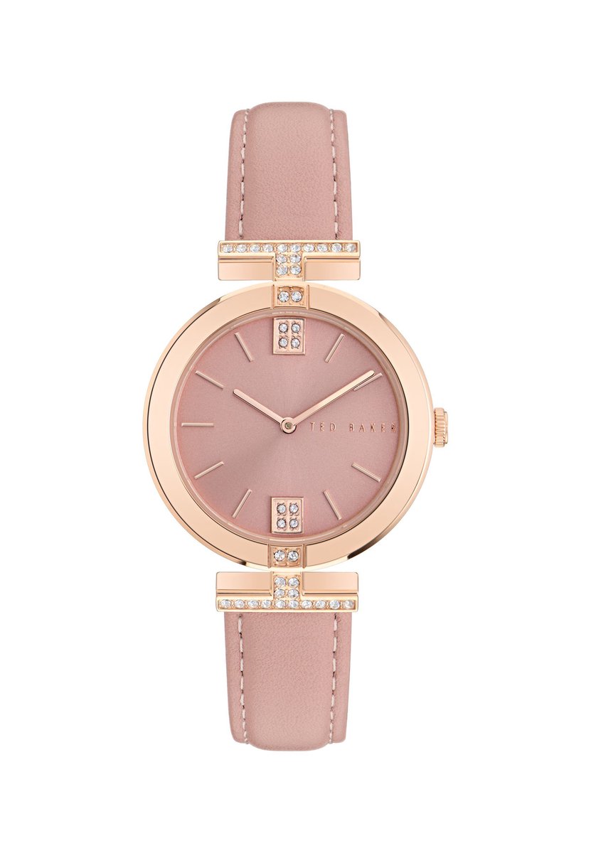 Ted Baker Darbey Kwarts Analoog Horloge Roze Case: 100% Stainless Steel | Armband: 100% Leather 36 BKPDAF302W0