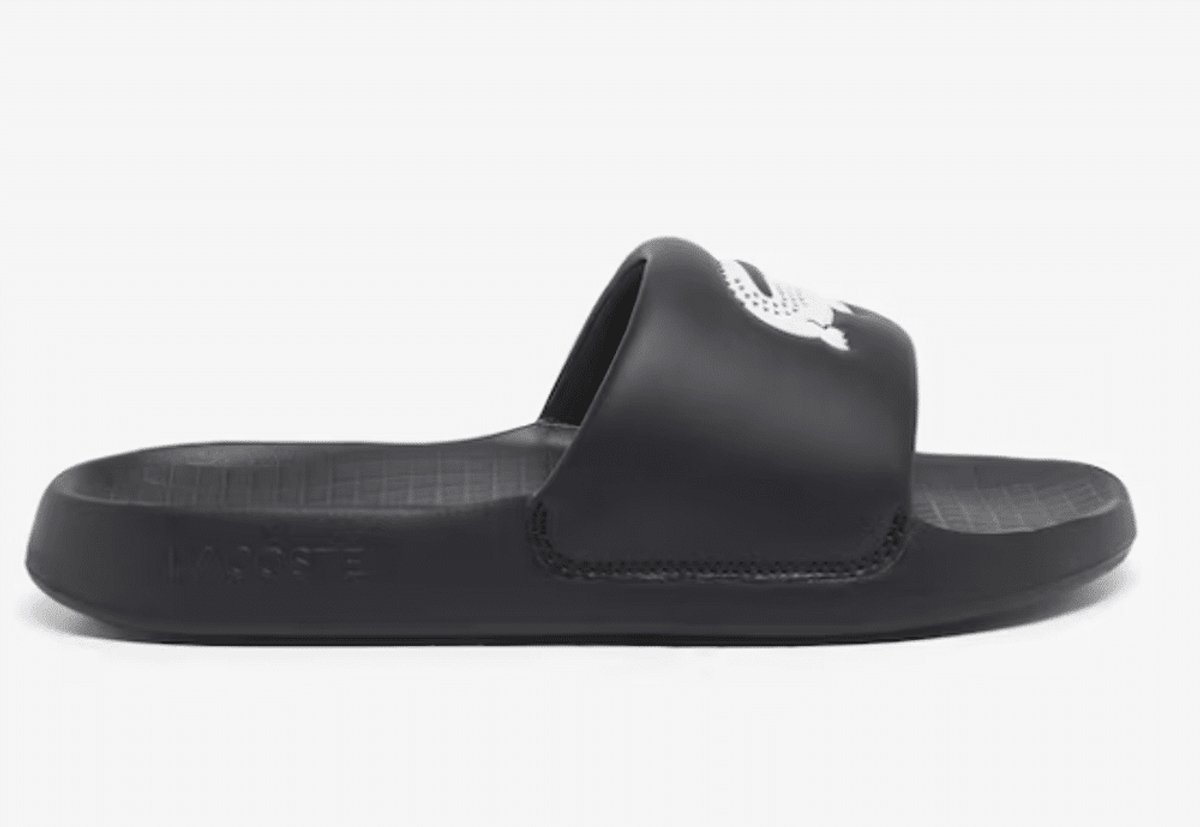 Lacoste Jongens Badslipper Serve Slide 5 Zwart
