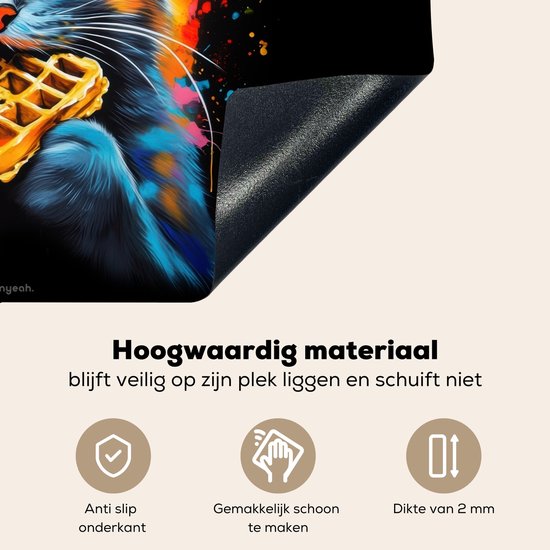 KitchenYeah® Protection plaque induction 76x51.5 cm - 3-2-6 - Protege plaque de cuisson - Couvre plaque induction - Protecteur d'induction - Cuisine