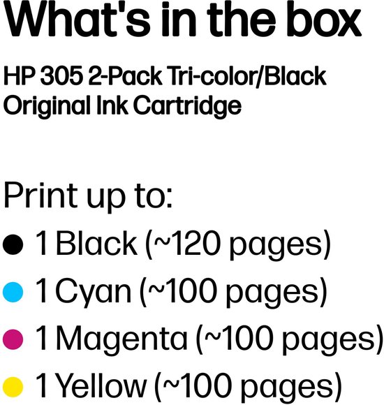 HP 305 - Inkcartridge - Origineel - Standaard capaciteit - Kleur en Zwart