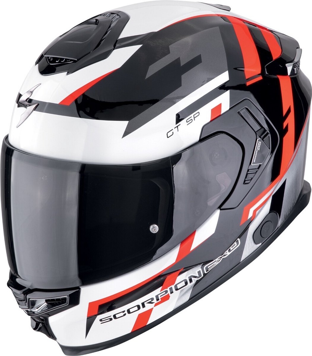 Scorpion EXO-GT SP Air Tornado Zwart Wit Rood Integraalhelm - Maat L - Helm