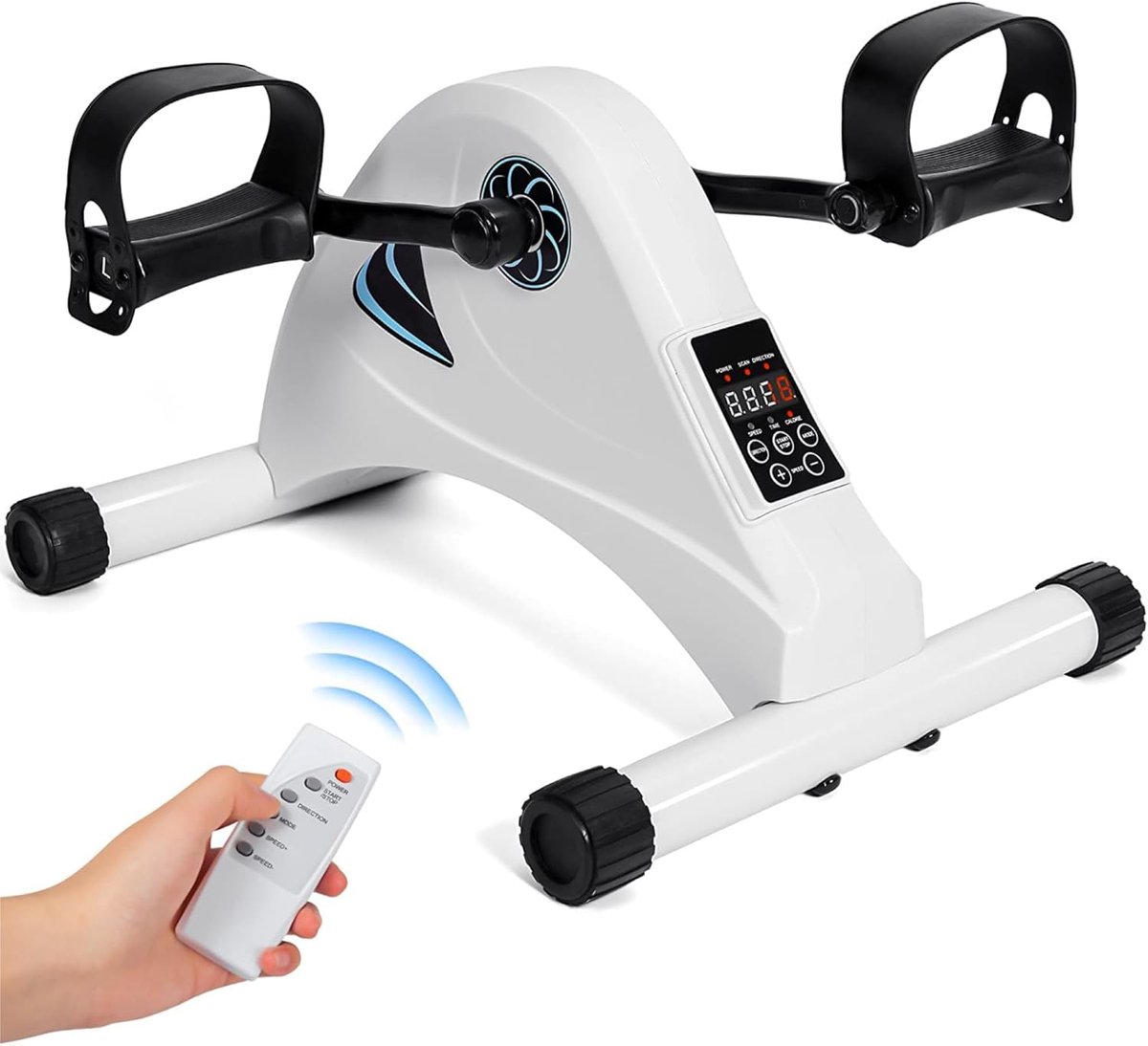 Stoelfiets - Bureaufiets - Deskbike - Bewegingstrainer - Handvaten - Fietstrainer met Instelbare Weerstand - Mini Hometrainer - Under Deskbike - Mobiliteitstrainer - Fitness - Bewegen Tijdens Je Werk - Beentrainer - Geschikt voor Armen en Benen