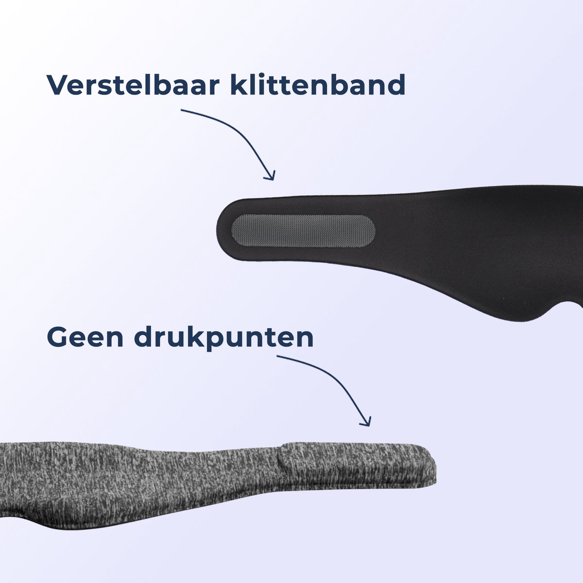 Velosia Premium Slaapmasker - Luxe Oogmasker - 100% Verduisterend - 3D Traagschuim - Mannen & Vrouwen - Zwart — afbeelding 5