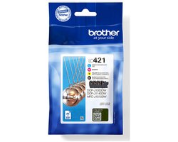 Brother LC421VALDR inktcartridge 4 stuk(s) Origineel Zwart, Cyaan, Magenta, Geel
