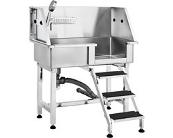 Professionele Hondenverzorgingskuip - Honenbad- RVS - Dierenbad - Max. 100kg Hondenwassysteem