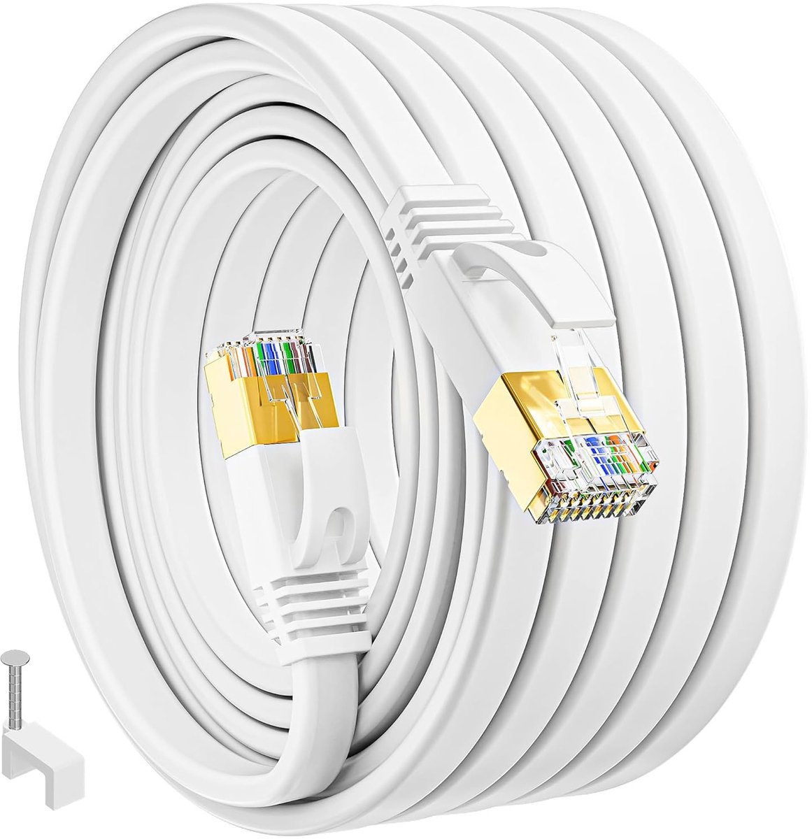 Cat 7 Ethernet Kabel 50 Meter Hoge Snelheid 10Gbps Afschermd