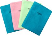 Dooki® Chiffons pour vitres sans traces – 4 pièces – Chiffons en microfibre – Chiffons de nettoyage – Chiffons de polissage – Chiffons en microfibre – Lingettes démaquillantes – Chiffon miracle – Chiffon de séchage pour voiture