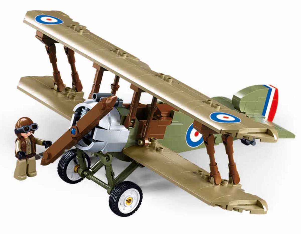 Sluban ModelBricks Sopwith Camel vliegtuig bouwspeelgoed kinderen vanaf 8 jaar - Constructiespeelgoed modelbouw - bouwdoos met 293 bouwstenen - M38-B1293 — afbeelding 3